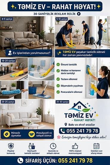 taxta el işleri: Təmizlik | Evlər | Ümumi təmizlik — 2