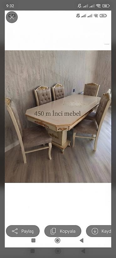 Qonaq otağı üçün, Yeni, Açılmayan, Dördbucaq masa, 6 stul lalafo.az -da Qonaq otağı üçün, Yeni, Açılmayan, Dördbucaq masa, 6 stul