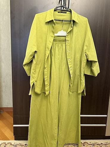 ZARA iki hissəli dəst – köynək və uzun şalvar az geyilib, heç bir