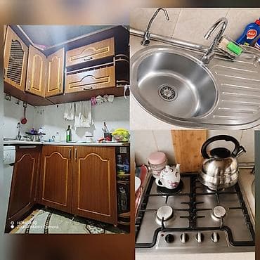 qaz paneli: Metbex mebeli 170 azn satilir‼️olcu 1.80×1.20 ustunde qaz moyka — 1