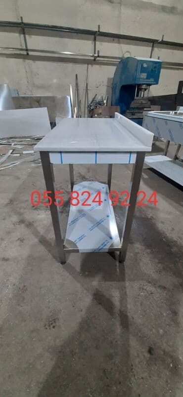 donər bıcağı: Mermer Masasi Butun Nov Peshakar Paslanmaz Metbex Avadanlilarini Cuda — 5