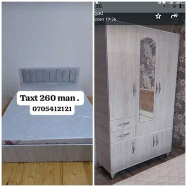 açılıb bağlanan yataq: İkinəfərlik çarpayı, Bazalı, Matras ilə — 12