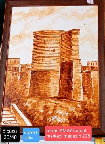 qarabağ azərbaycandır şəkillər: Rəsim. Kətan parçada.yeni. Ünvan AMAY ticarət mərkəzi ağ şəhər — 1