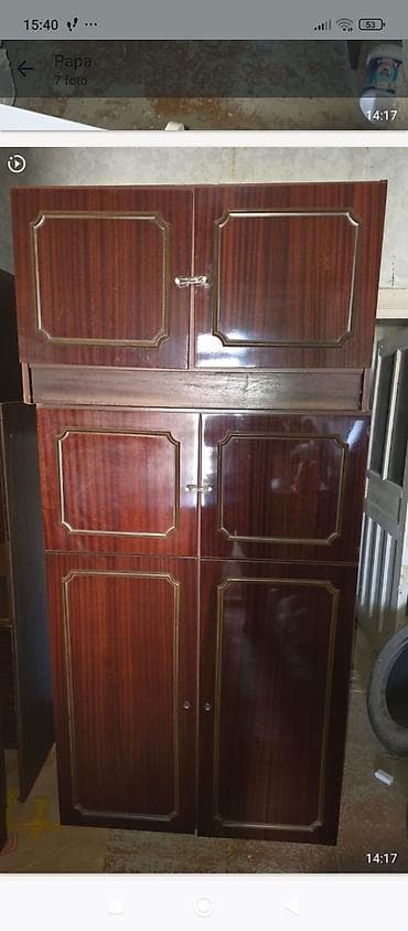 stul dəsti: Mebel dəsti – klassik vitrin və şkaf modulları - Material: ağac — 2