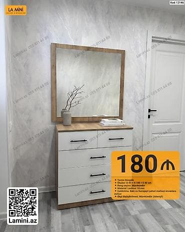 Termo güzgülü komod dəsti - Model kodu: 12146 - Material: 18 mm — 1
