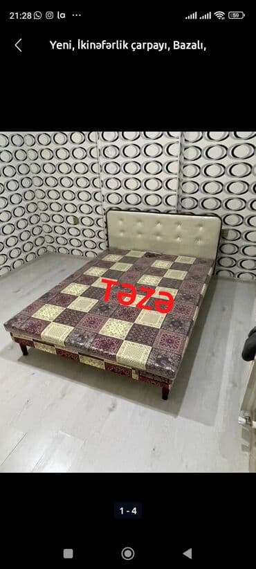 спальный кровать: Новый, Двуспальная кровать, С подъемным механизмом, Без матраса, Без выдвижных ящиков, Азербайджан — 8