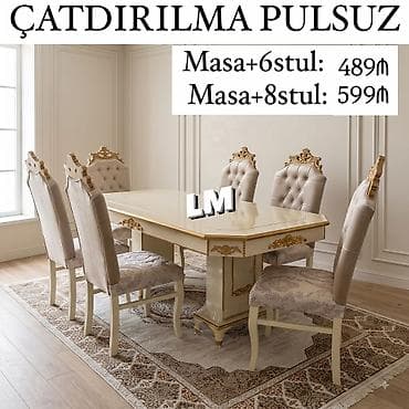 stol ustul: Möhtəşəm TACMARAL masa dəsti👑 Yüksək keyfiyyətlə Qiymət : Masa — 1