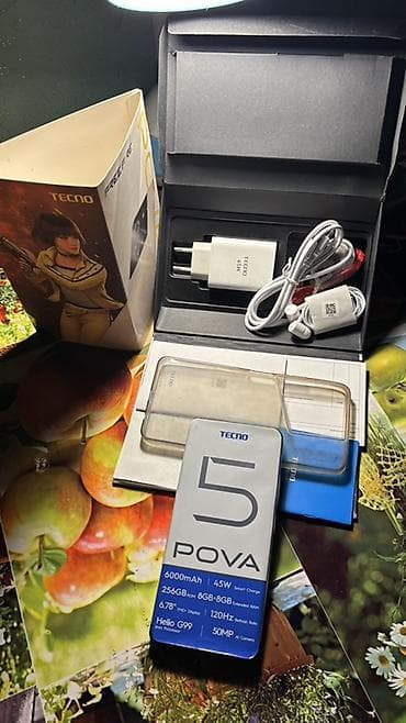 Tecno Pova 5, 256 GB, rəng - Göy, Düyməli, Barmaq izi, İki sim kartlı
