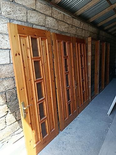taxta tavan: Taxta otaq qapıları və qutu dəstləri - Material: təbii ağac (şam — 3
