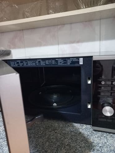 Mikrodalğalı sobalar: Mikrodalğalı soba Samsung, Ayrıca dayanan, Mikrodalğalar ilə, rəng - Gümüşü, İşlənmiş — 2