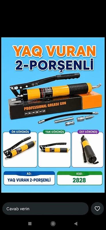 şlanq: Məhsul: Yaq vuran 2-porşenli (Professional Grease Gun) Kod: 2828 - — 1