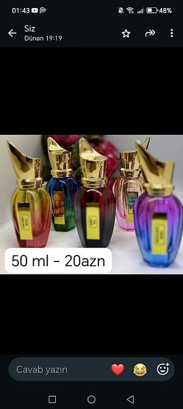 Parfüm yağları – müxtəlif ətir nüansları ilə Həcm və qiymətlər — 2