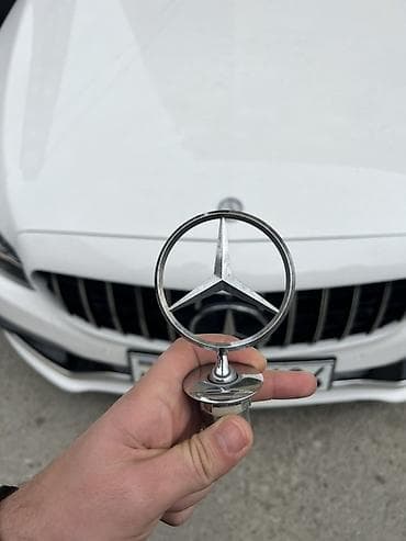 mercedes emel: Mercedes-Benz kapot emblemi (ulduz loqo) – orijinal metal, xrom — 1