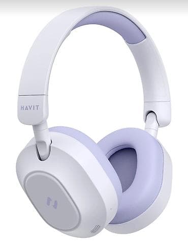 Havit over-ear simsiz qulaqlıq - Dizayn: Ağ-bənövşəyi rəng palitrası — 3