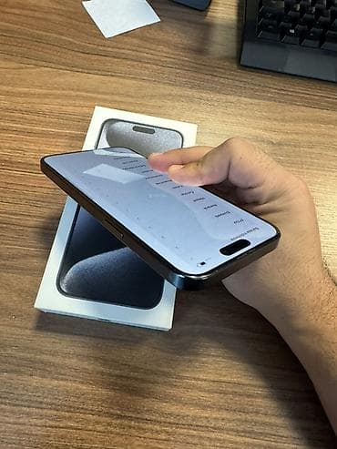 mac pro: IPhone 15 Pro, 256 GB, Black Titanium, Simsiz şarj, Face ID, Sənədlərlə — 5