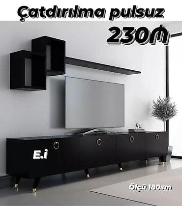 TV altlığı: Düz TV altlığı, Polkalı, Laminat — 1