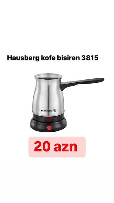 corey bisiren: Qəhvəbişirən Hausberg, Elektrik turka, Yeni, Ünvandan götürmə, Ödənişli çatdırılma, Rayonlara çatdırılma — 1