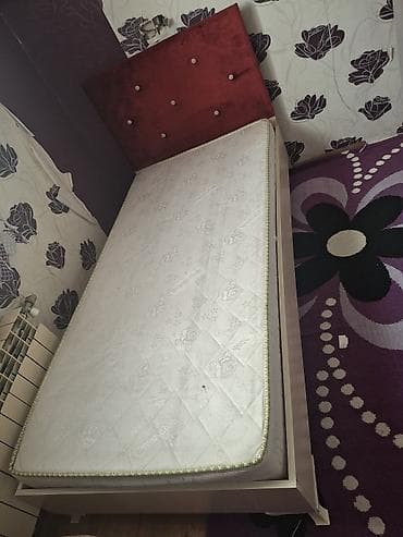 madeyra tek carpayilar: Təknəfərlik çarpayı, Matras ilə, Siyirməsiz — 4