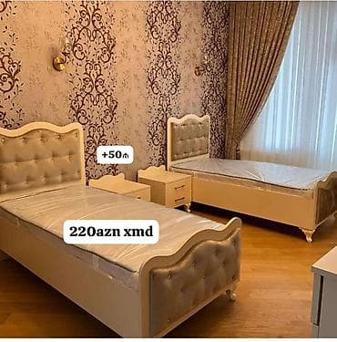 tek kravat sekilleri: İki ədəd tək nəfərlik çarpayı dəsti. - Rəng: krem/ivori tonlarında - — 1