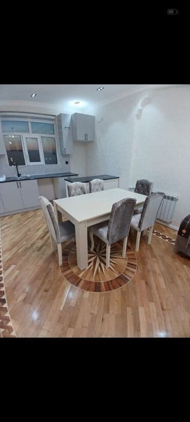 ders masaları: Qonaq otağı üçün, Yeni, Açılmayan, Dördbucaq masa, 6 stul — 1