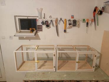 Dovşan,cücə,pişik,hamster,quş ve s kimi ev heyvanlari üçün qəfəsler