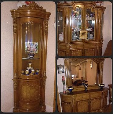kiraye gence: Klassik üslubda qonaq otağı üçün vitrin və bufet dəsti - Material — 1