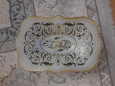 ag gilas murebbesi: Zərif dekorativ meyvə/şirniyyat vazası - Material: qalın şüşə kasa və — 1