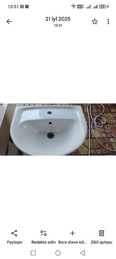 azercell 200 nomreler: Damla 24L qazla işləyən su qızdırıcısı və pedestal lavabosu dəsti - — 3