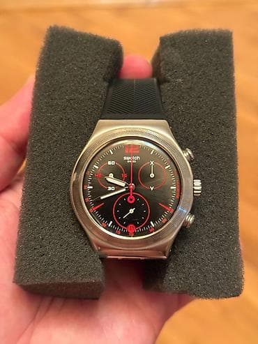 bakı saat: Swatch x Omega “Mission to Mars” tərzində xronoqraf dizaynlı qol saatı — 1