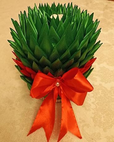 parda: Dekorativ süni səməni kompozisiyası - Material: yüksək keyfiyyətli — 1