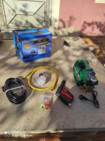 şu çəni: Parkside şirkətinin yüksək təzyiqli yuyucusu. Komplektə su şlanqı — 1