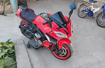 Uşaq üçün elektrikli motosiklet – sport dizayn. - Rəng: qırmızı/qara