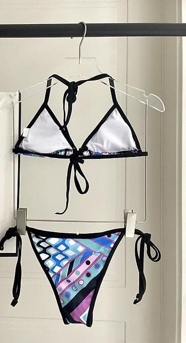 Uşaq arabaları: Emilio Pucci üçbucaq kəsimli bikini dəsti - Ölçü: Etiketdə M amma — 2