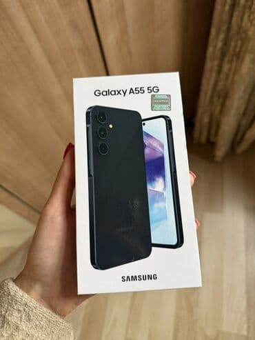 z fold 3: Samsung Galaxy A55, цвет - Голубой, Две SIM карты — 1
