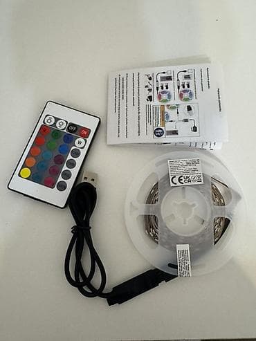 pakrival destleri: RGB LED lent şerit işıq dəsti Xüsusiyyətlər: - Rəngli LED lent — 3