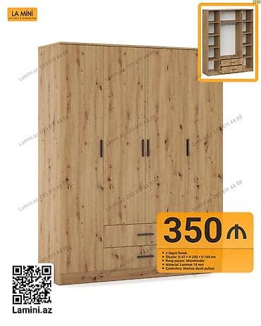 kabel 4×4: 4 qapılı, Siyirməli, Digər rəng, Digər material, Açılan, Düz dolab — 1