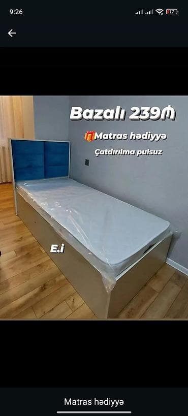 usag otagi: Yeni, Təknəfərlik çarpayı, Bazalı, Matras ilə, Siyirməsiz — 1