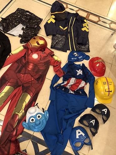 uz maskalari: Uşaq karnaval/günlük oyun üçün super qəhrəman temalı kostyum və — 9