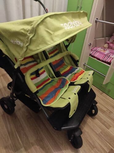 əkiz: Əkiz uşaq arabası. Az istifadə olunub. Səliqəlidir. 
Seebaby markası — 3