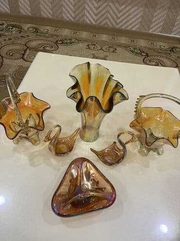 guldanlar: Şüşə dekor dəsti - Rəng: iris effektli qızılı-şəffaf tonlar — 3