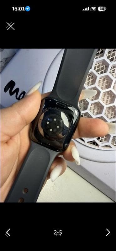 iphone 8 rose gold: Smart saat, Sensor ekran, rəng - Qara — 2