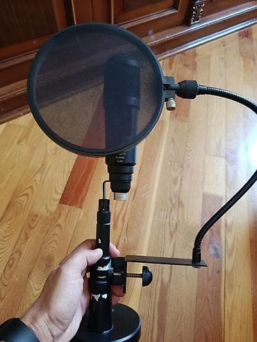 azercell 4g modem: Oktava MK-319 studiya mikrofonu + stolüstü stend və pop‑filter dəsti — 4