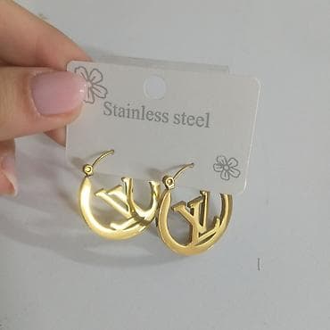 qadın sırğaları kaffı: Qızılı rəngdə sırğalar kolleksiyası - Brend: Xuping və Fashion — 10