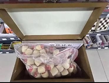 Trenajorlar: Taxta qutuda domino dəsti - Klassik domino oyunu üçün taxta qutu — 2