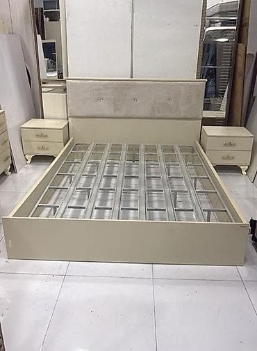 yatağ mebili: İkinəfərlik çarpayı, 2 tumba, Dolab — 6