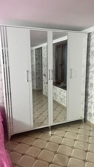 2 ci el guzgu: Yeni, 4 qapılı, Güzgülü, Ağ, Digər material, Açılan, Düz dolab — 1