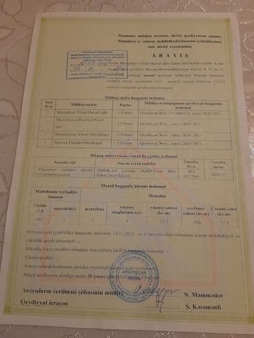 yaşıl ada nabran: Bakı, Binə, 4 otaqlı, Köhnə tikili, 77 kv. m — 2