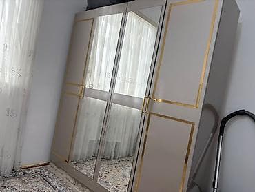 Yataq otağı mebel dəsti - Rəng: açıq boz (bej tonunda) qızılı dekor — 3