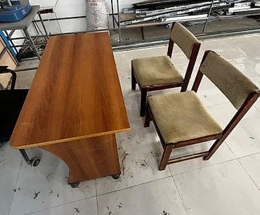 pvc laminat: Açılmayan, Dördbucaq masa, 2 stul — 1