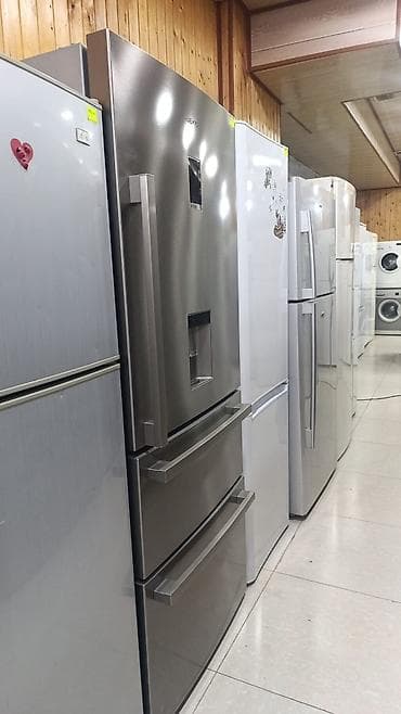 4 qapılı Beko Soyuducu Satılır, rəng - Gümüşü, Dispenserli